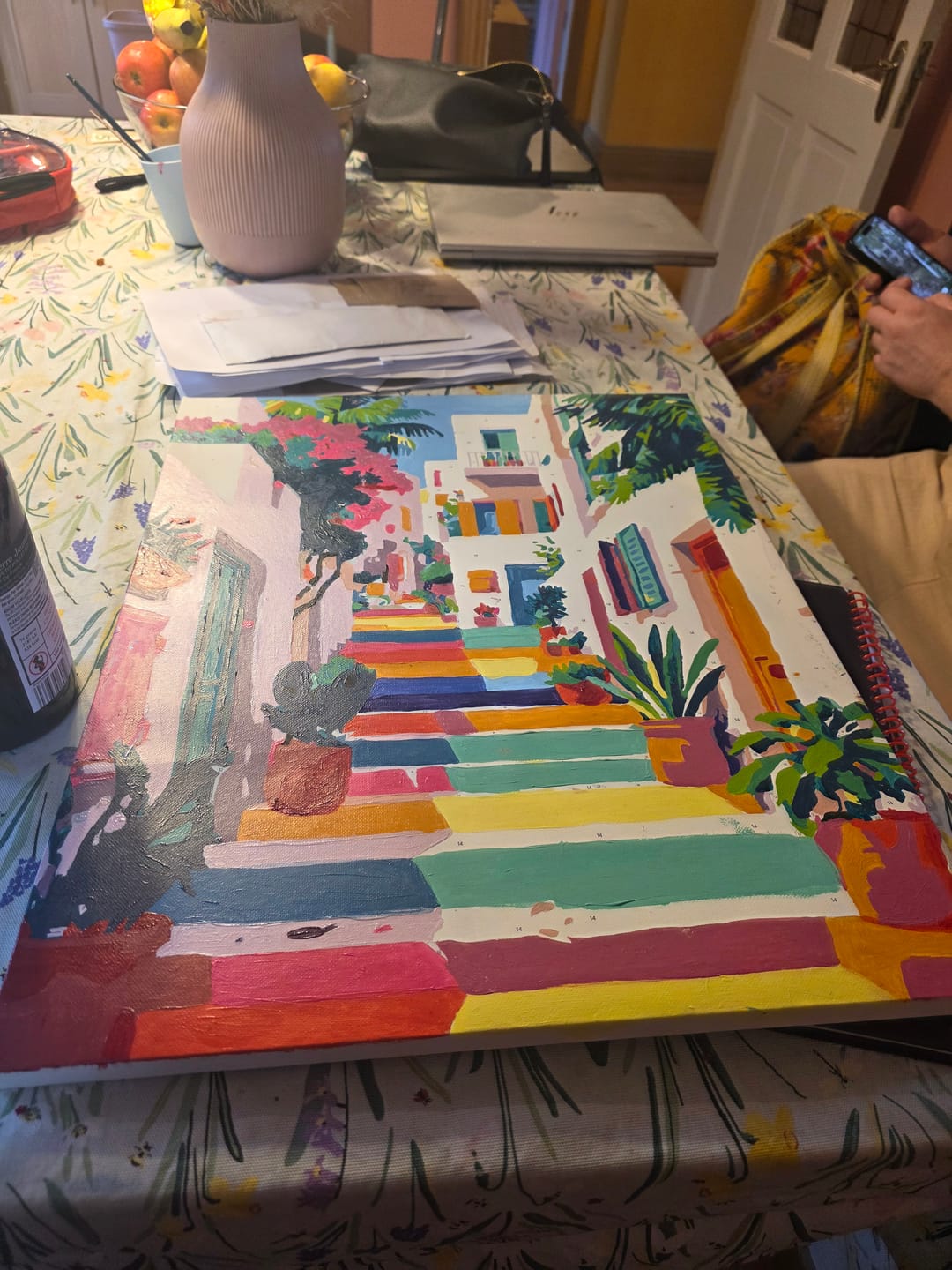 Customer photo review of Rainbow Stairs | Paint by Number