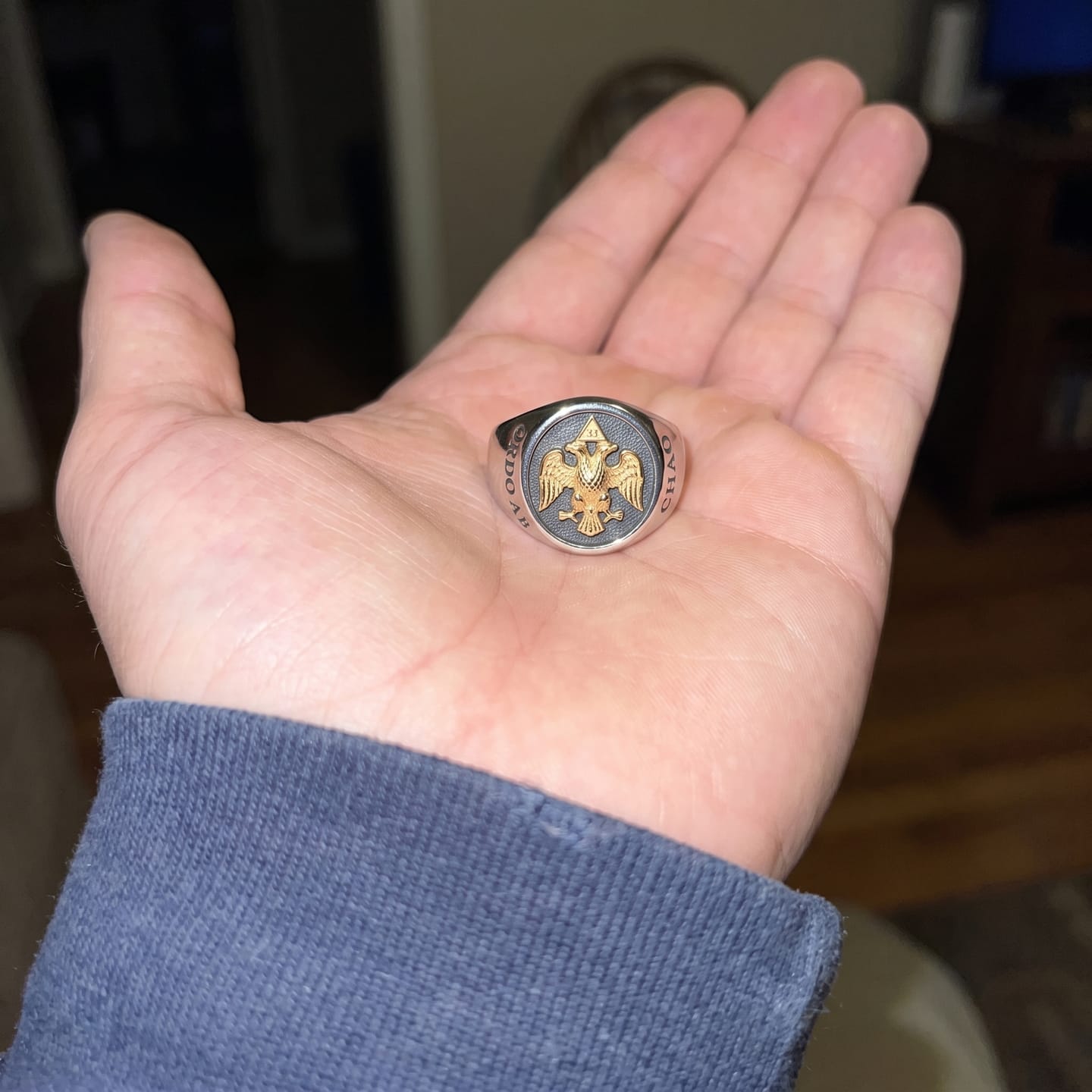 Customer photo review of Masonic 33rd Degree Eagle Ring