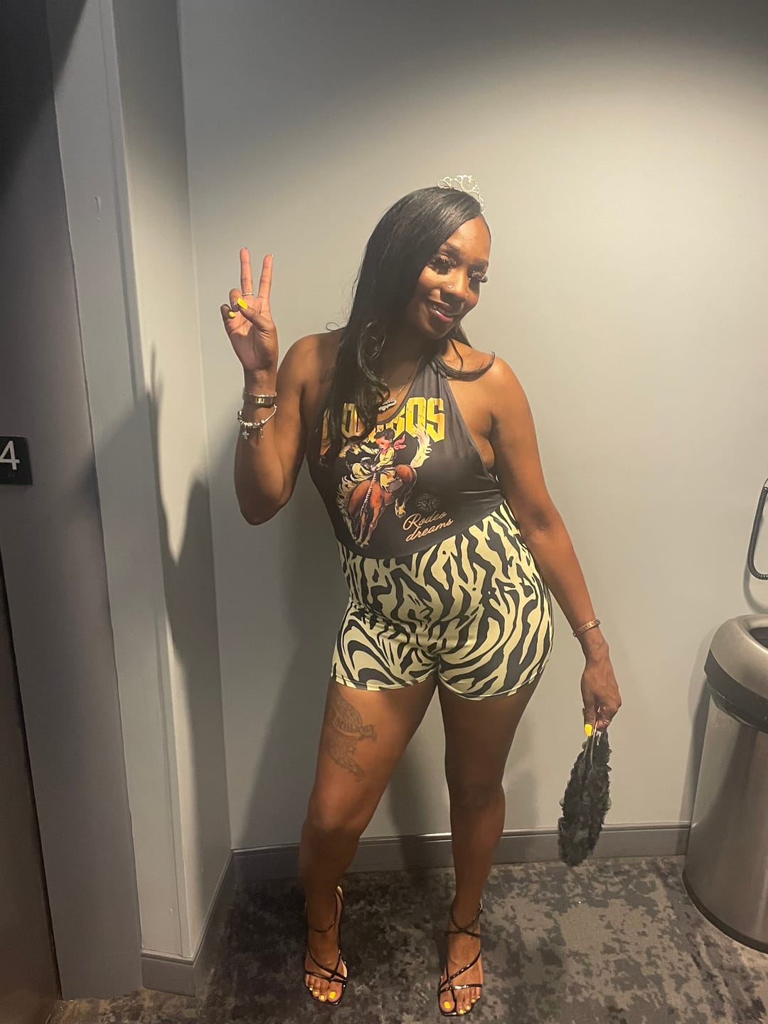 Customer photo review of Printed Combo Halter Romper