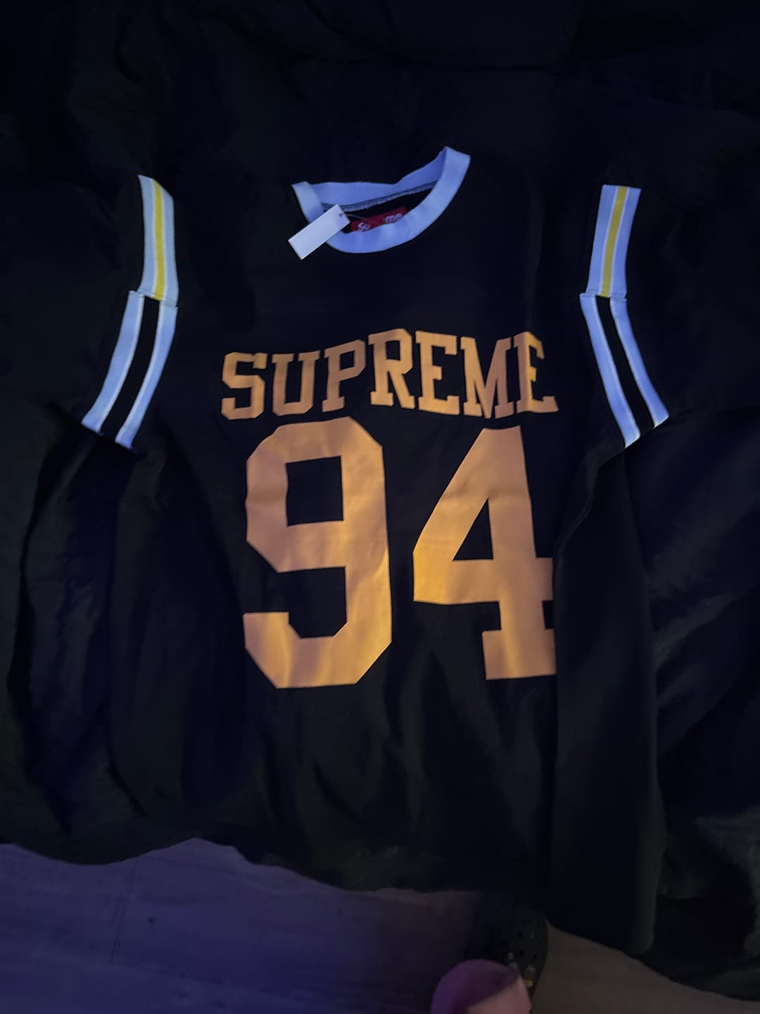 Customer photo review of 25ss Split Football Top Tee