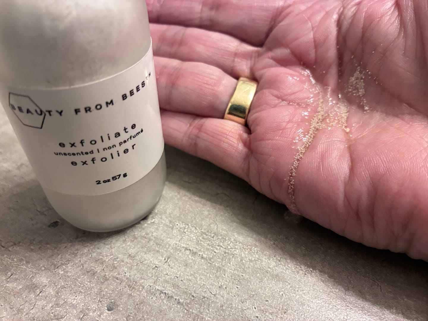 Customer photo review of Exfoliate