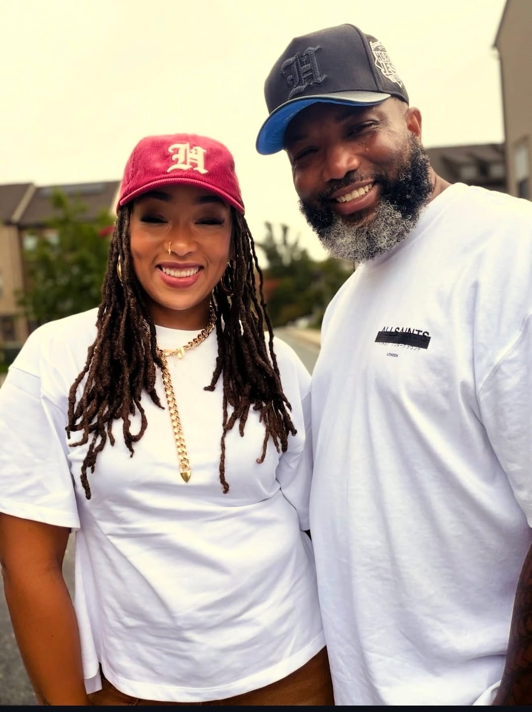 Customer photo review of Black & Orange & Blue Sueded NYC Hat