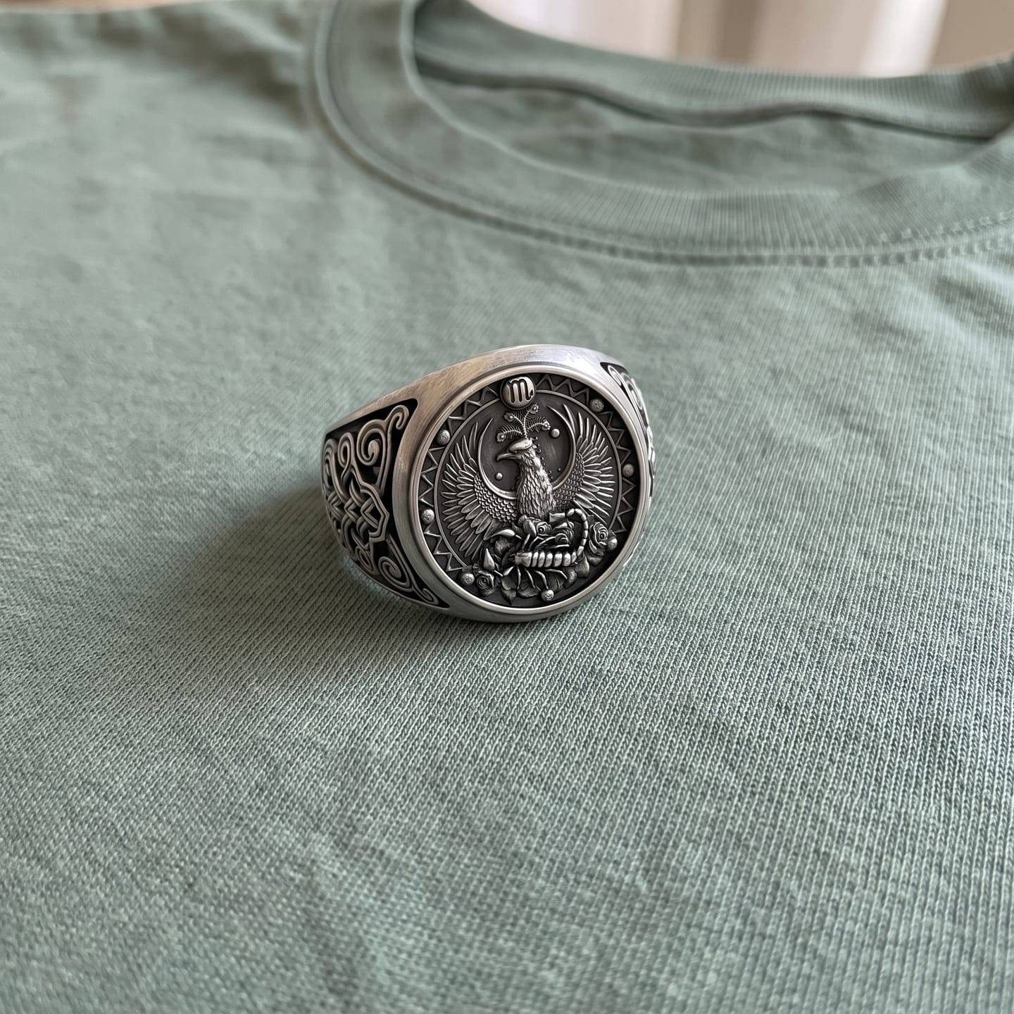 Customer photo review of Scorpio Phoenix Ring