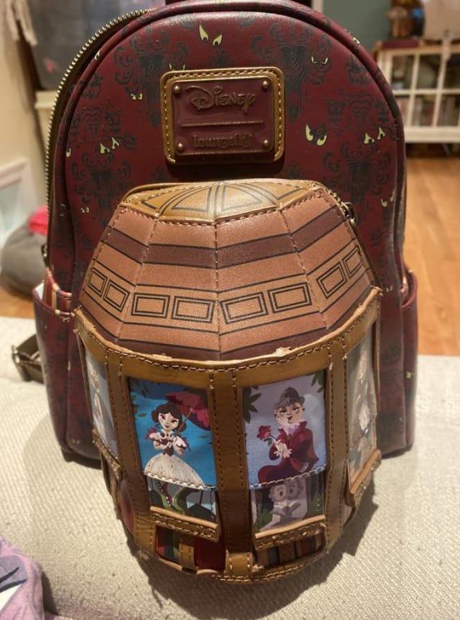 Customer photo review of Loungefly Disney Haunted Mansion Moving Portraits Mini Backpack - Preorder