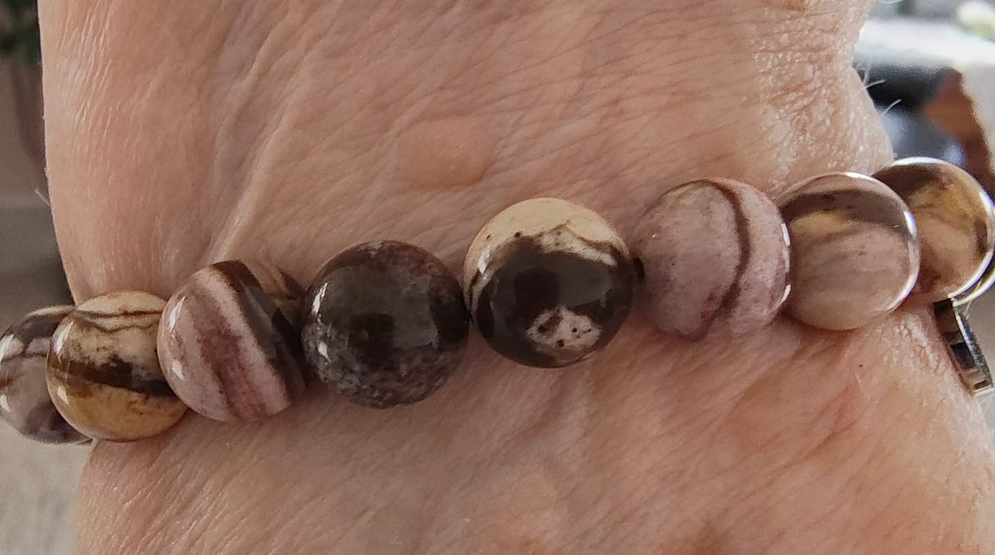 Customer photo review of Zebra Jasper Bracelet