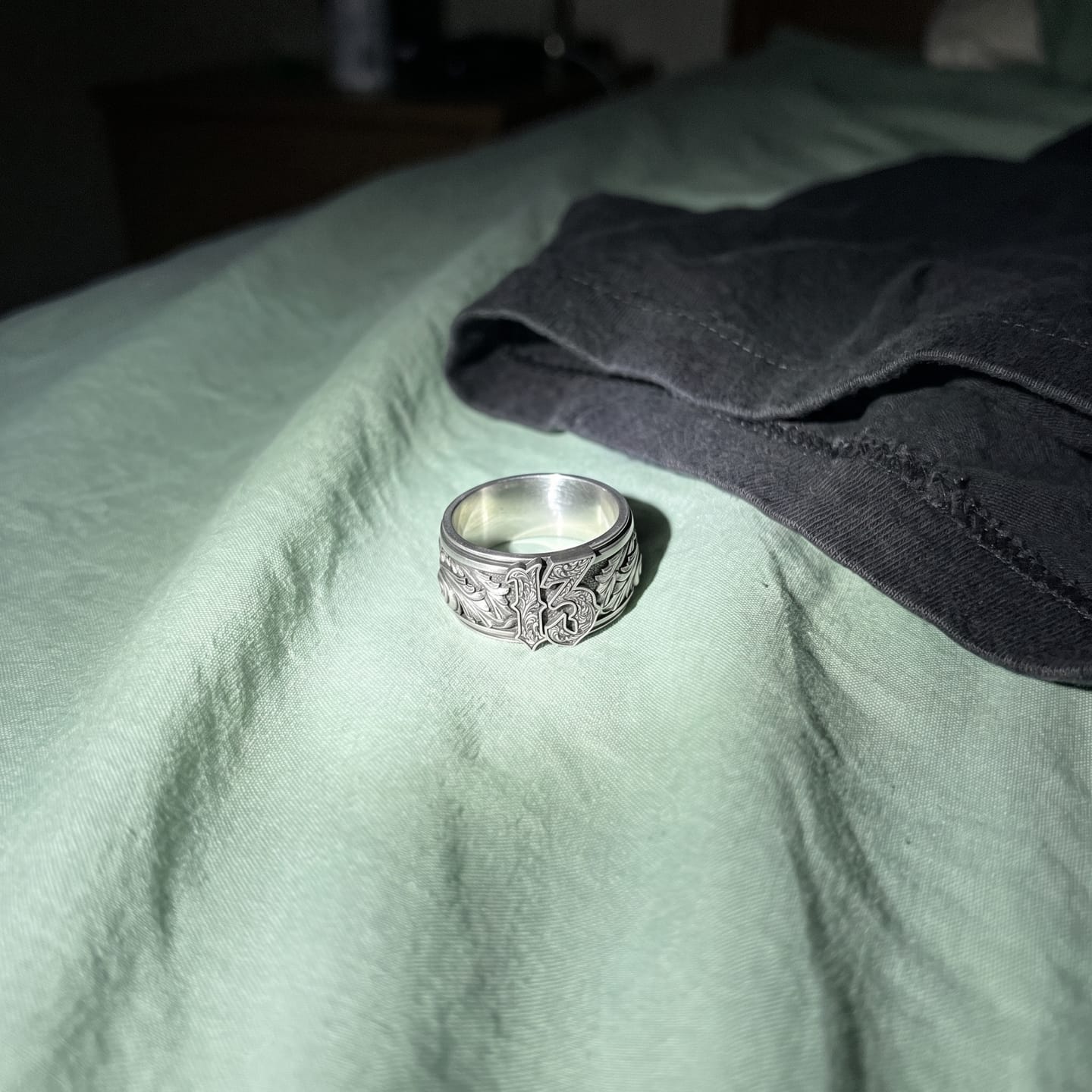 Customer photo review of Lucky 13 Scroll Ring