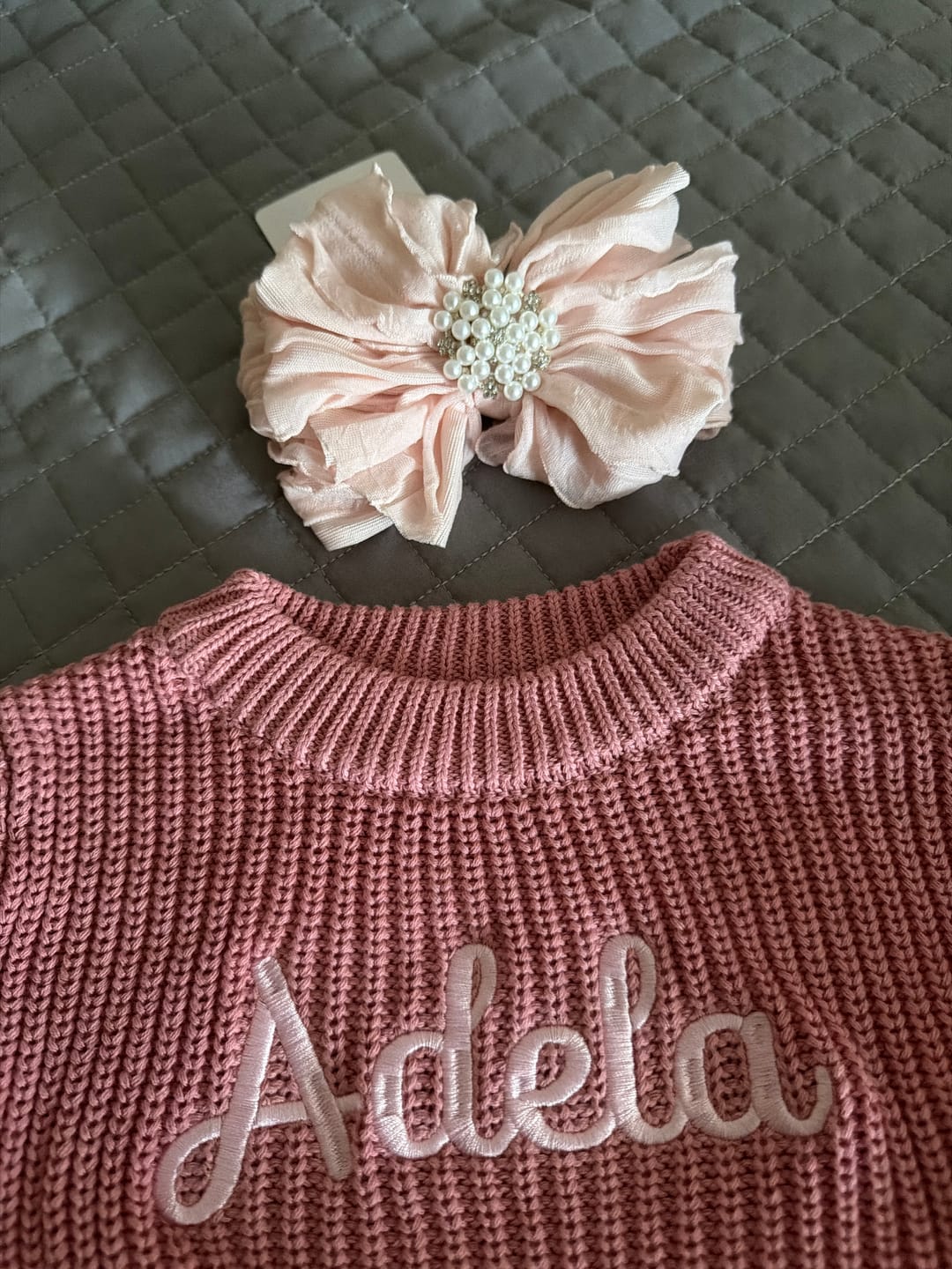 Customer photo review of Pearl Ruffled Headband