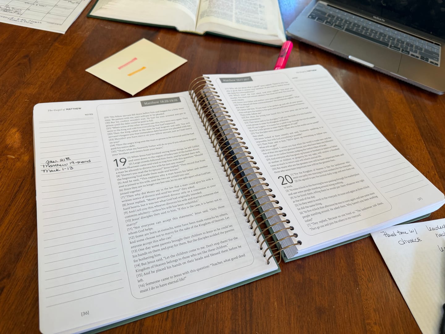 Customer photo review of Spiral Bible™ - NLT - New Testament - Mountains (Hardcover)