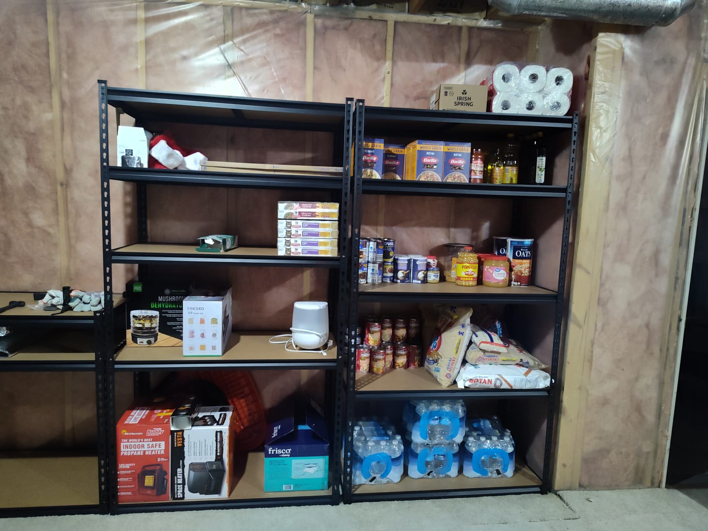 Customer photo review of Reibii 5-Tier 40" W Metal Shelving for Garage, 2500lbs Heavy Duty Storage Shelves, Adjustable Shelf for Closet, Warehouse, Commercial