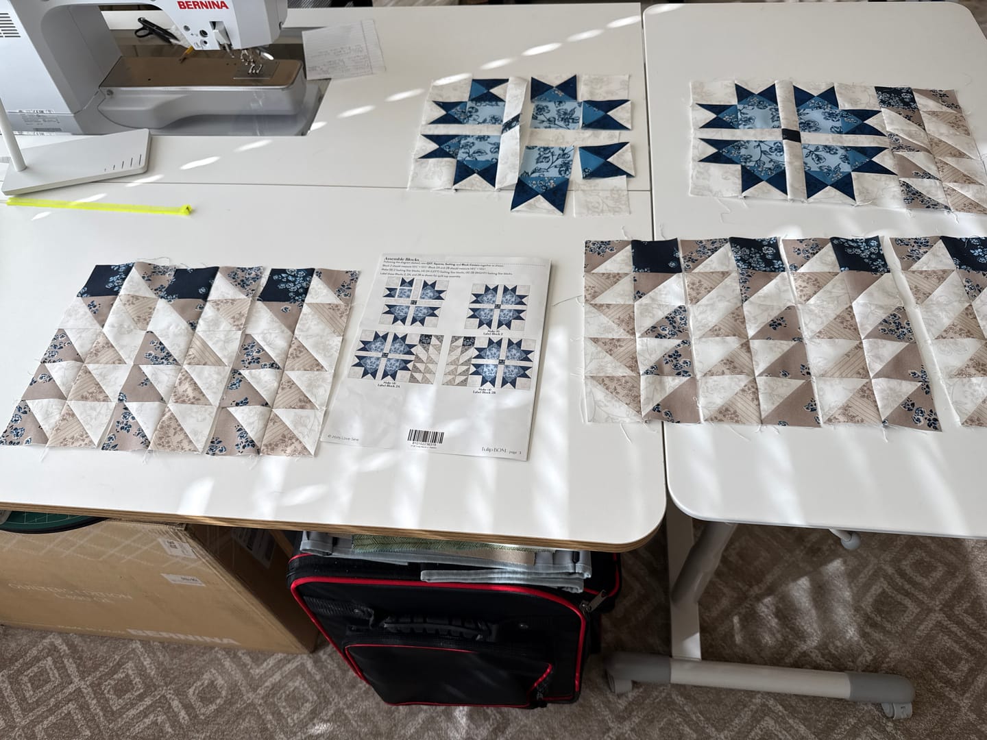 Customer photo review of Block Of The Month - Tulip Bellflower (104.5" x 104.5")