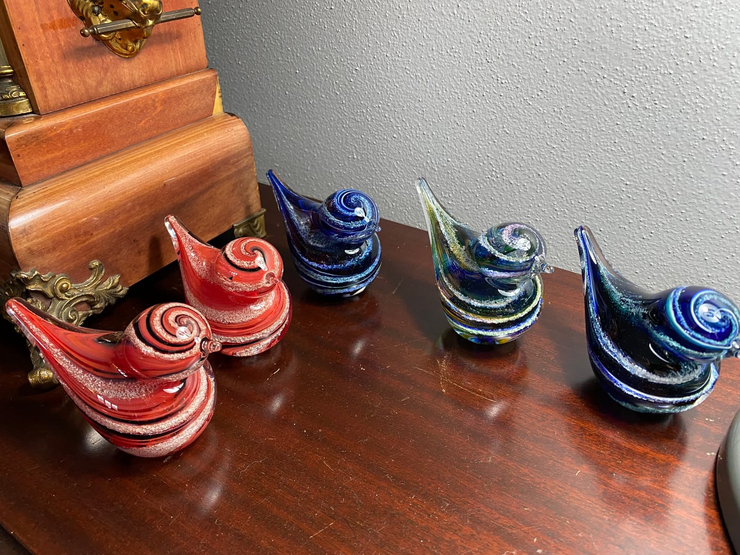 Customer photo review of Colorful Glass Birds with Cremation Ash