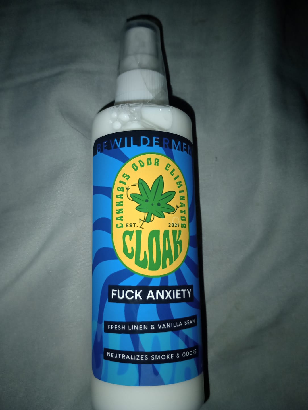 Customer photo review of F*ck Anxiety | Cloak Odor Eliminator