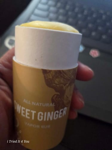 Customer photo review of Sweet Ginger Vapor Rub Stick