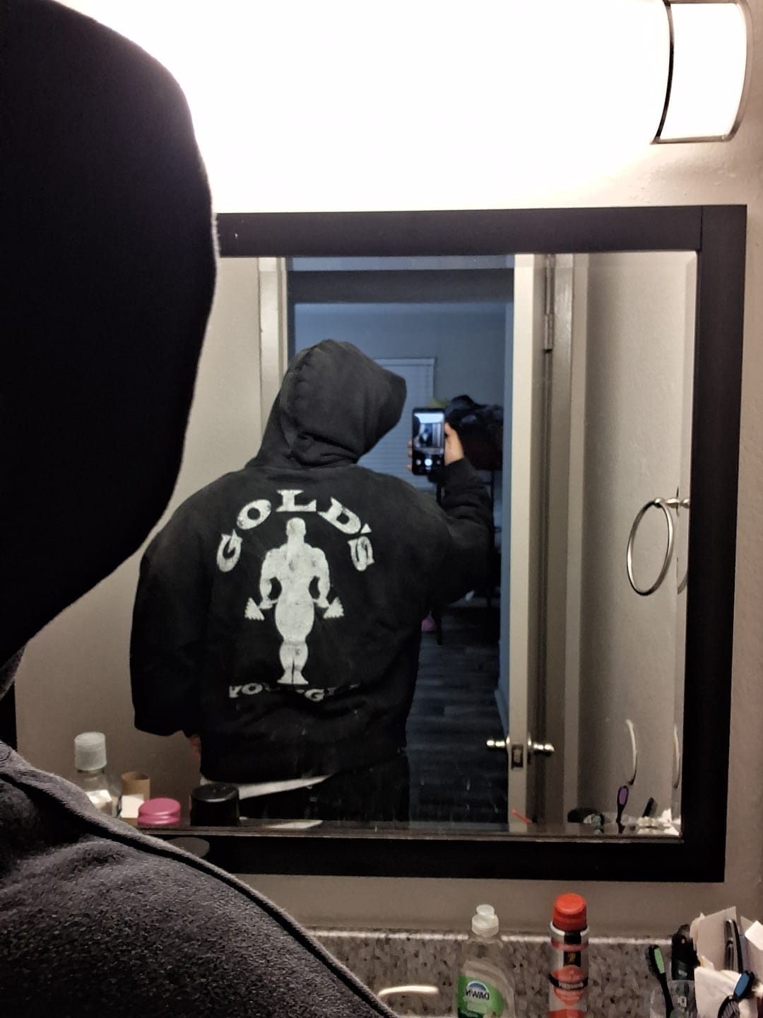 Customer photo review of 5167 - Gold's Iron Legacy Crest Hoodies