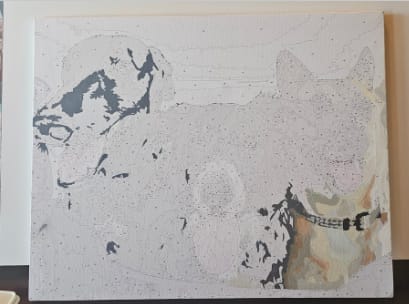Customer photo review of Custom Pet Paint By Numbers