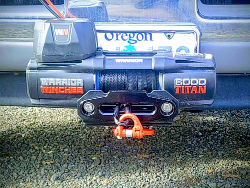 Customer photo review of Titan 6,000lb 12v Electric Winch - Steel Rope
