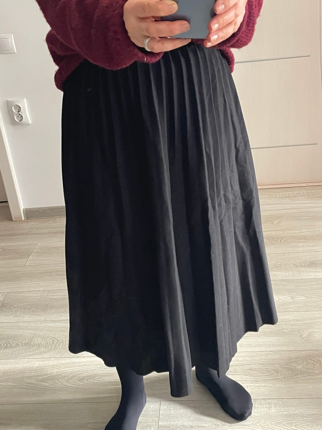 Customer photo review of Fusta Awella plisata cu banda elastica in talie