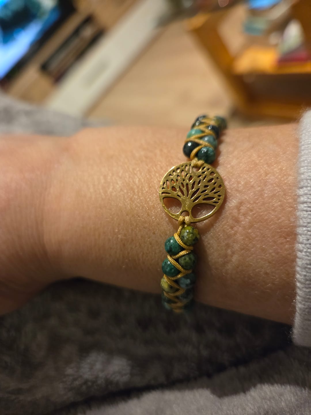 Customer photo review of LEBENSBAUM Armband aus Afrikanischen Jaspissteinen