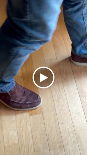 Customer video review of lp dot sole walk loafer peacock blue suede