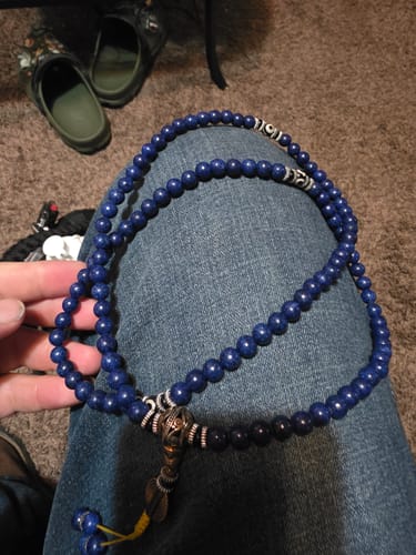 Customer photo review of Lapis Lazuli Third Eye Mala