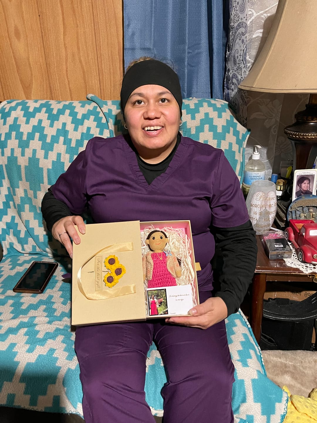 Customer photo review of Tranquil® - Personalized Crochet Doll with Photo Card (Christmas CUT-OFF: Nov 25th)