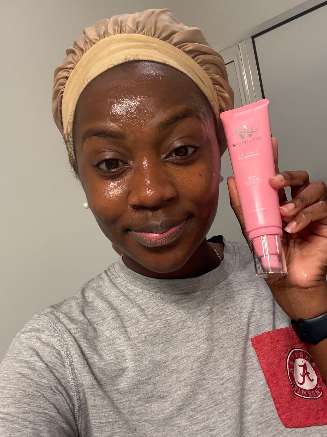 Customer photo review of Sea Throo Collagen Face Mask