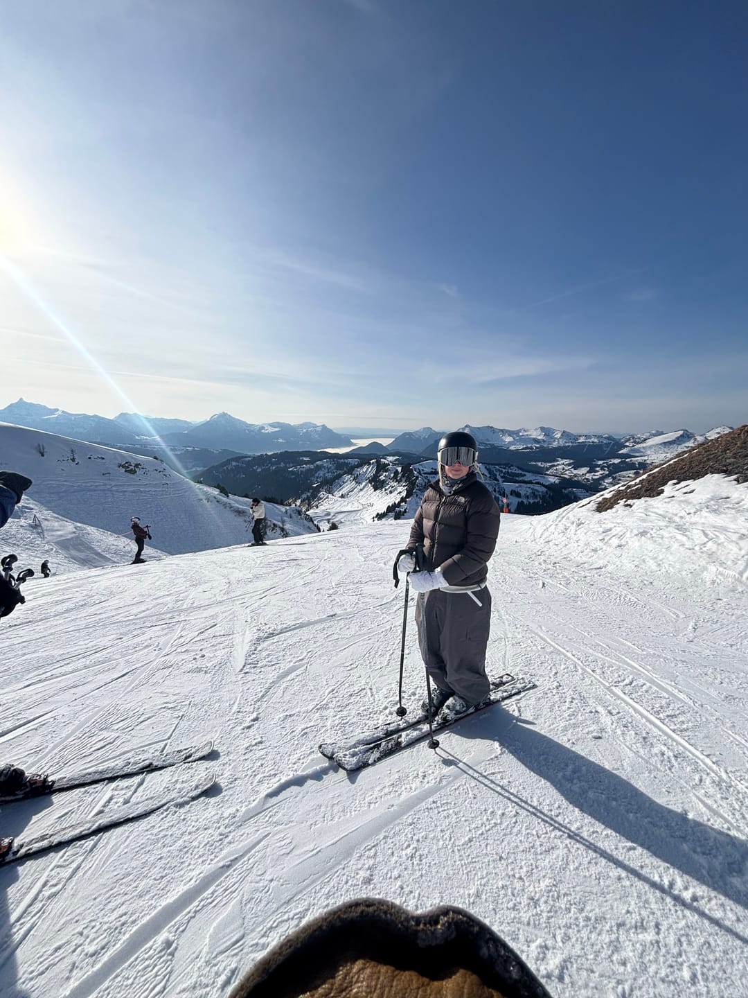 Customer photo review of Women's Coffee Baggy Wear-resistant Waterproof Snow Pants