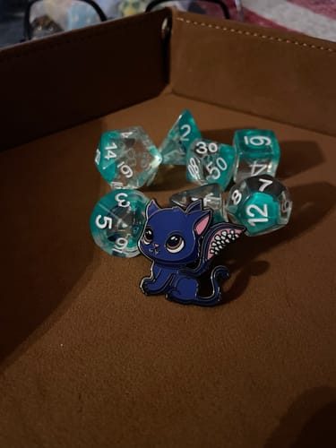 Customer photo review of Mystery Enamel Pin Bag with Surprise RPG and Tabletop Pins