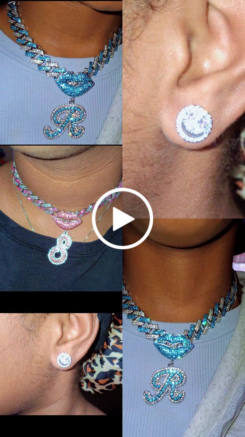Customer video review of LUXIIVA® PINK LIPS INITIAL PENDANT(Ready to Ship)
