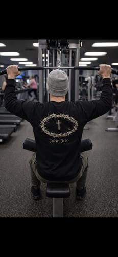 Customer photo review of Wagner Apparel John 3:16 Crown of Thorns Christian T-Shirt