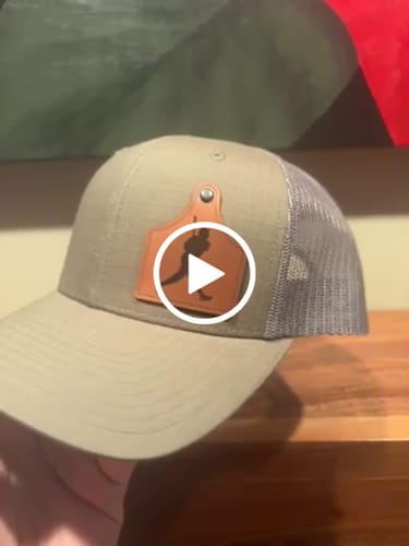 Customer video review of Custom Leather Patch Tactical Trucker Hat – Richardson 112 T