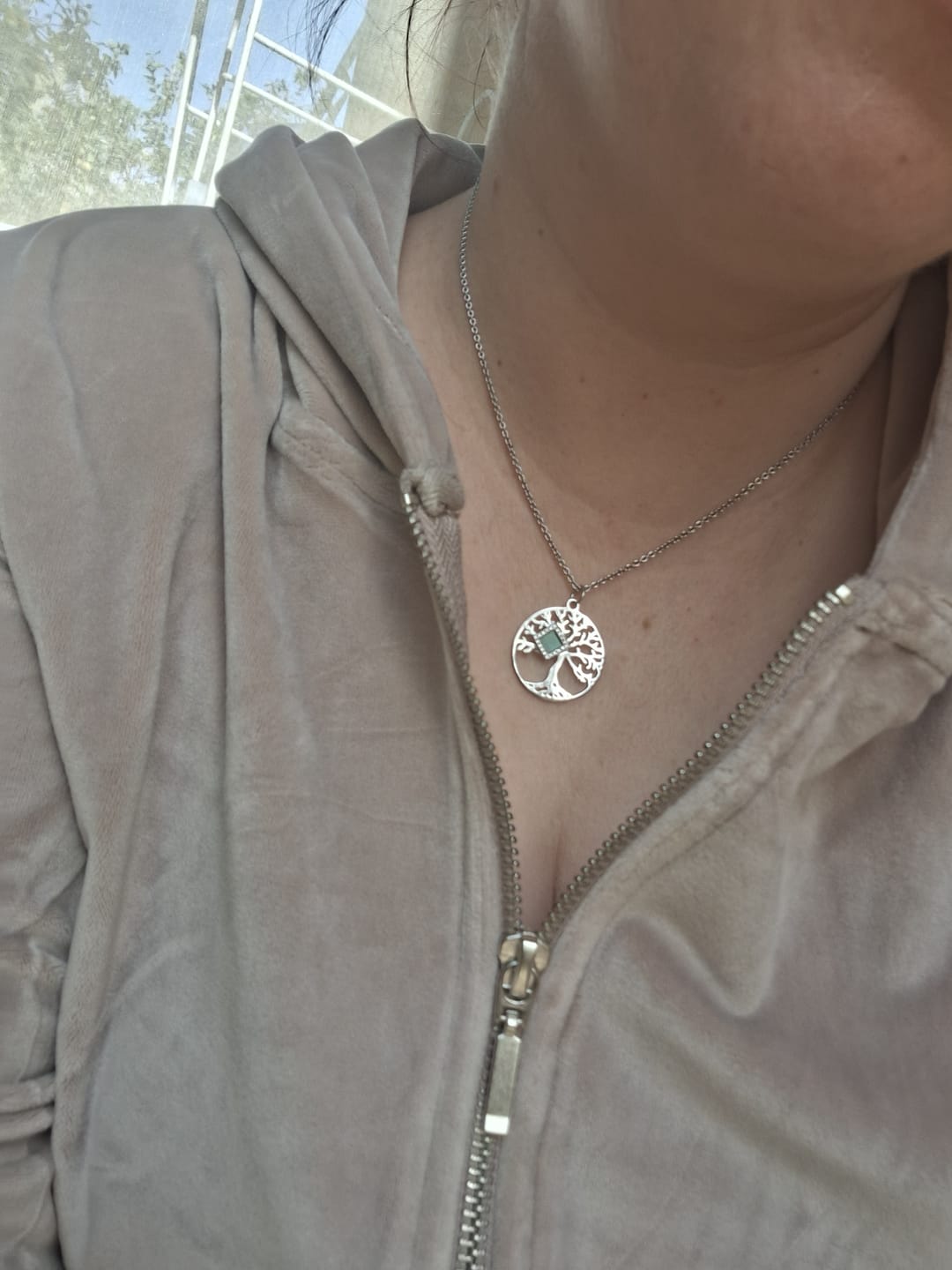 Customer photo review of Tree of Life Necklace