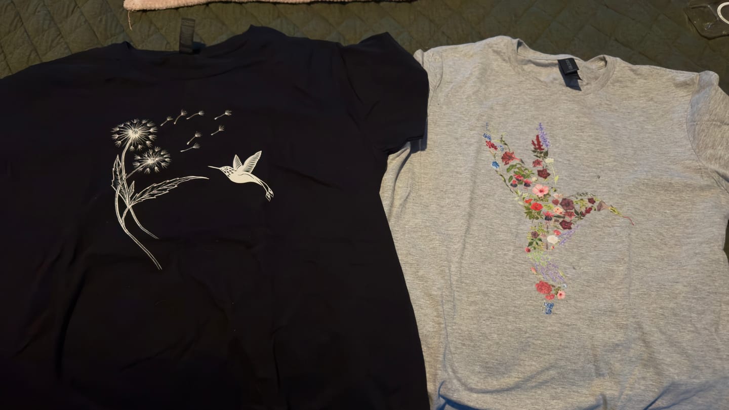 Customer photo review of Hummingbird Silhouette Women's T-shirt