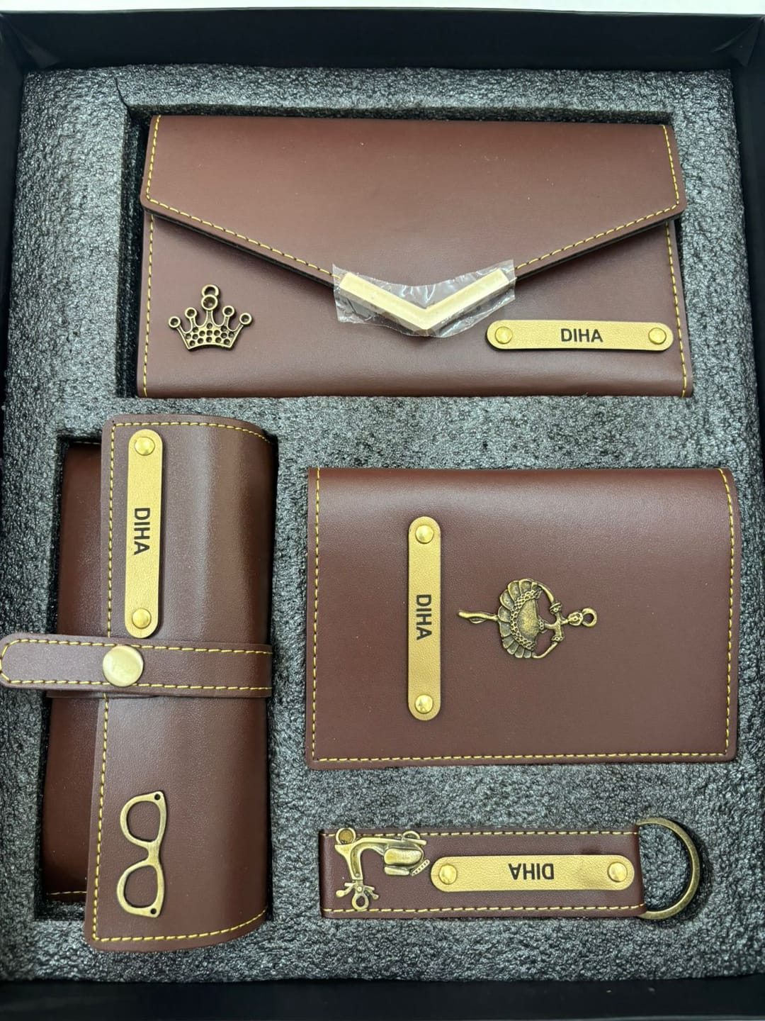Customer photo review of Personalized Leather women's combo