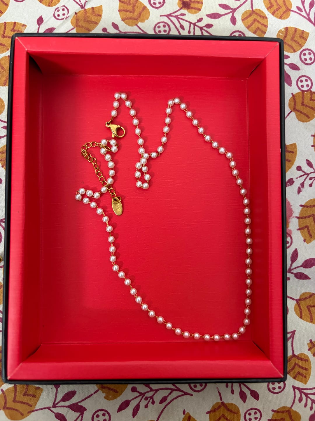 Customer photo review of Timeless Beauty Pearl Chain Necklace