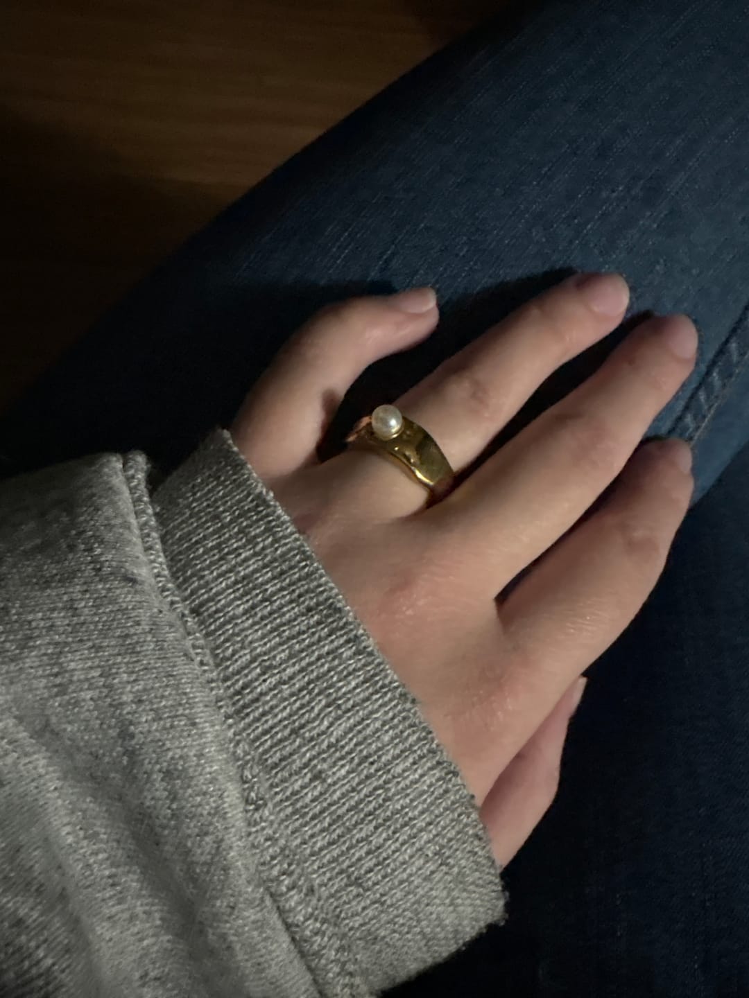 Customer photo review of Lava de Oro Pearl Ring (Bundle)