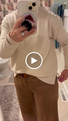 Customer video review of Soft Stitch Front Seam Sweater