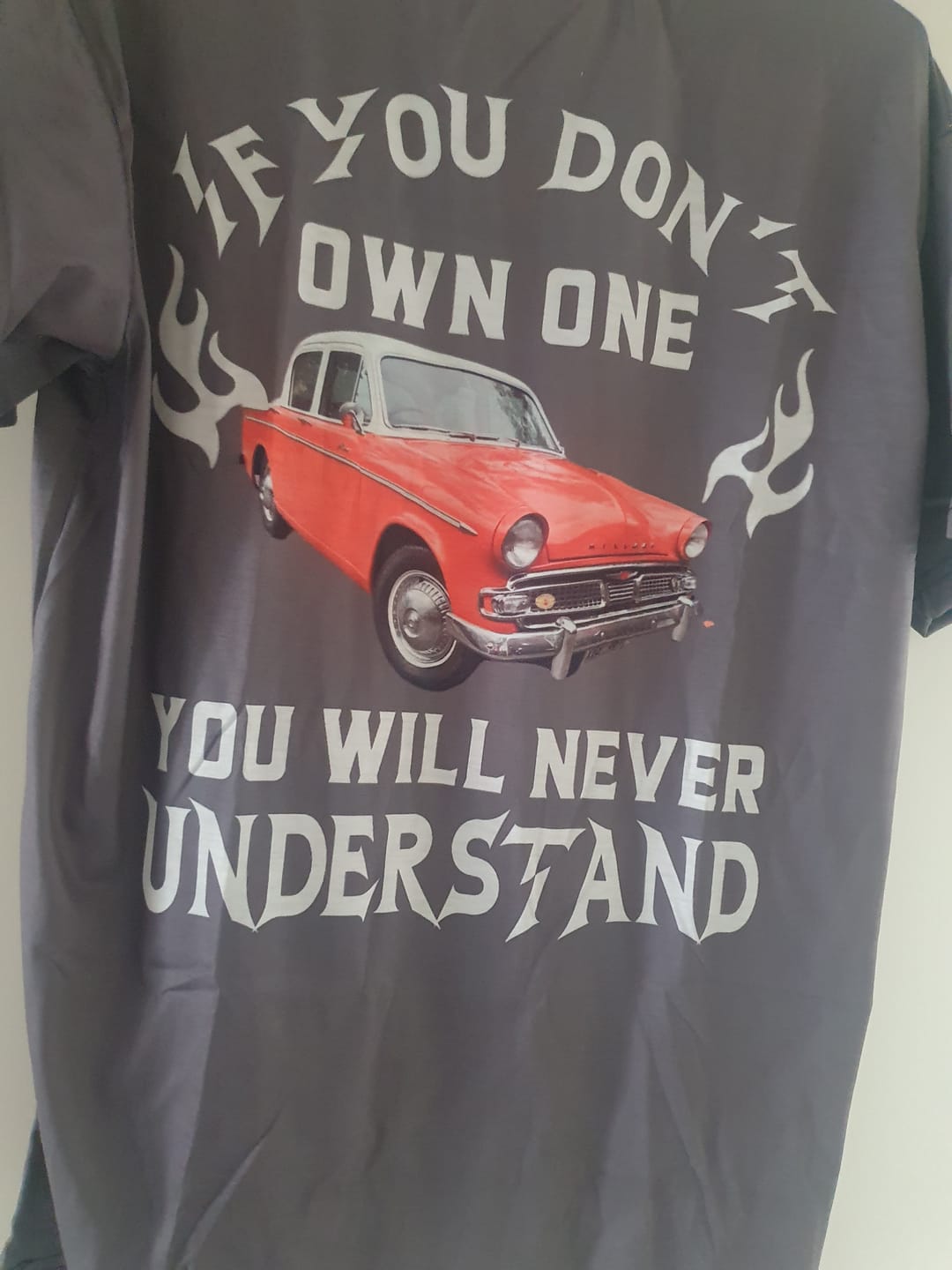 Customer photo review of Custom Car Photo Shirt - Personalized If You Don't Own One You Will Never Understand Backside Shirt