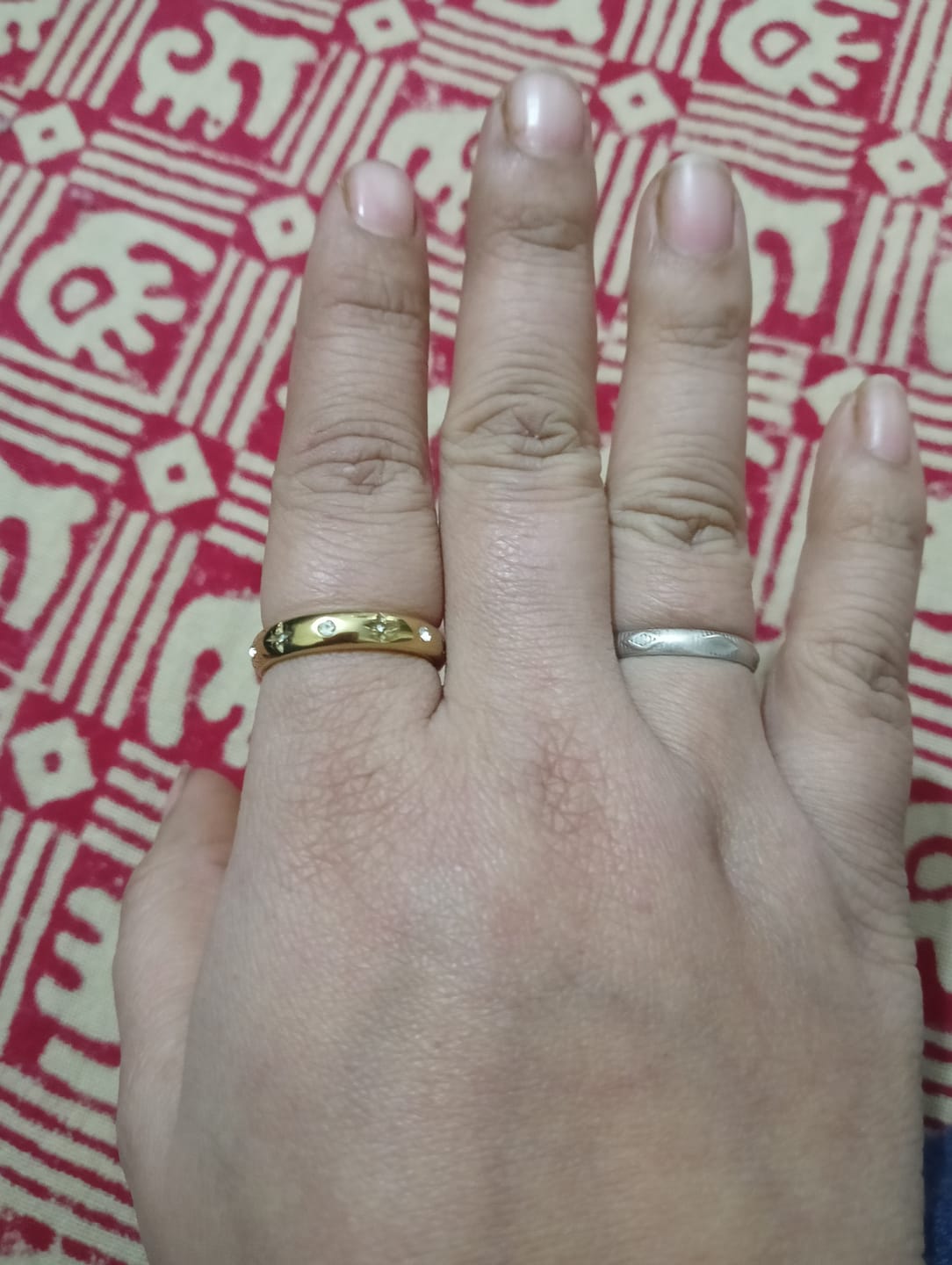 Customer photo review of Diamond Studded Ring