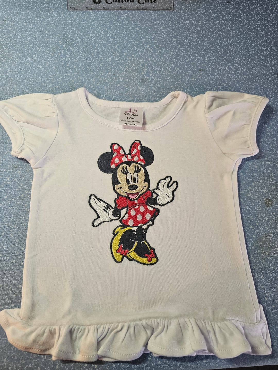 Customer photo review of Girl's Short Sleeve RUFFLE BOTTOM Shirts