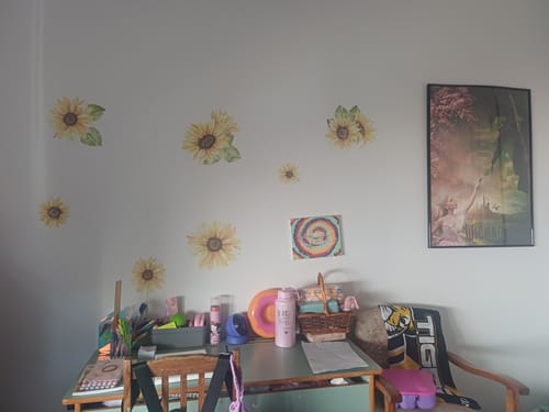 Customer photo review of Sunflower Wall Decals