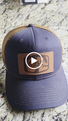 Customer video review of Richardson 112 Genuine Leather Patch Hats Laser Engraved