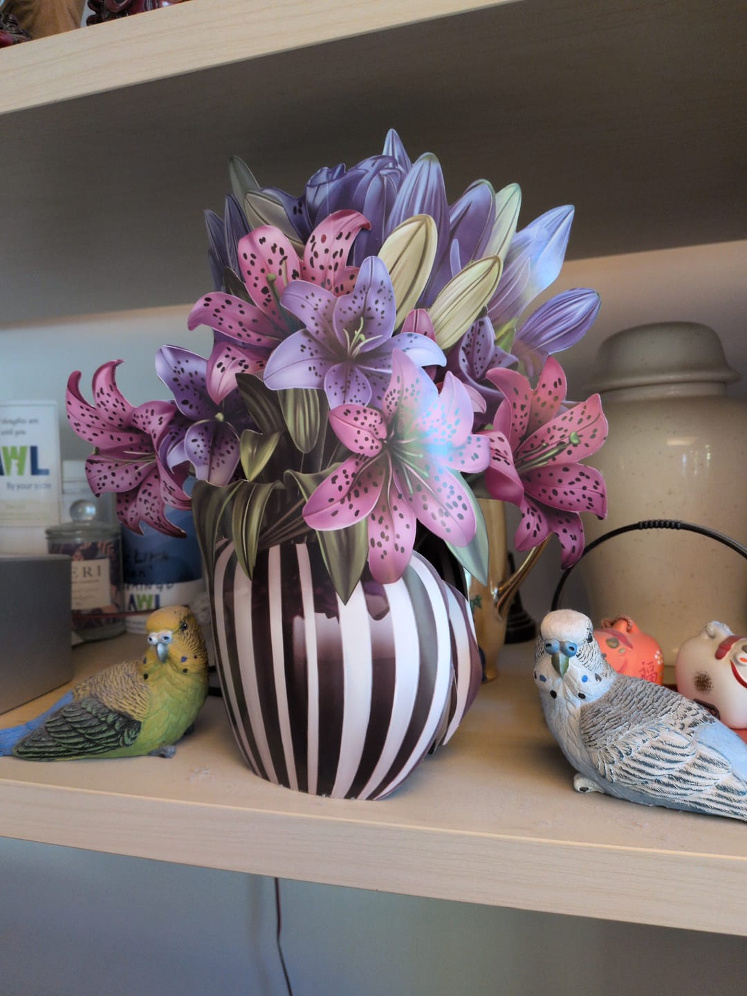 Customer photo review of Spotted Lilies Pop-Up Bouquet