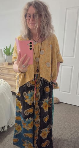 Customer photo review of Dreamer Kantha Top S/M (16950)