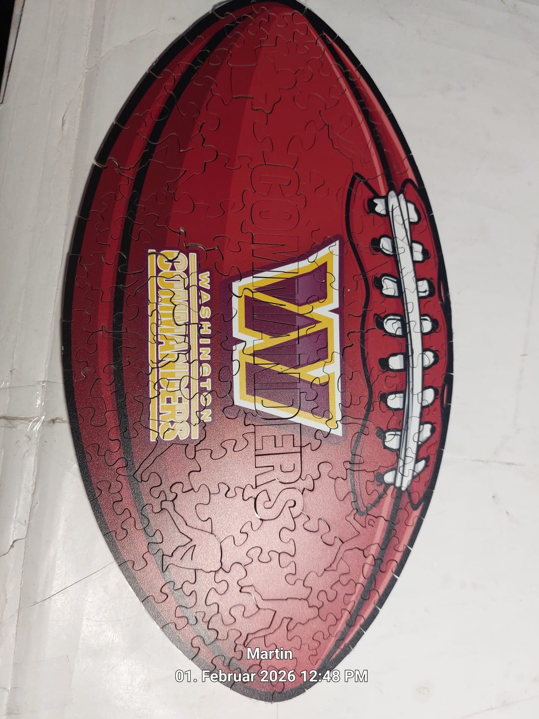 Customer photo review of Washington Commanders™ Football - Holzpuzzle