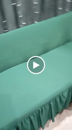 Customer video review of GREENISH TURKISH SOFA COVER