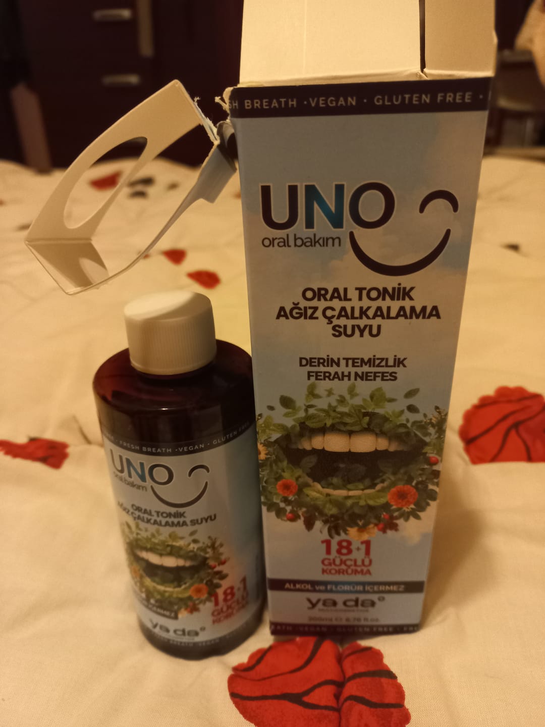 Customer photo review of Uno Oral Tonik Ağız Çalkalama Suyu