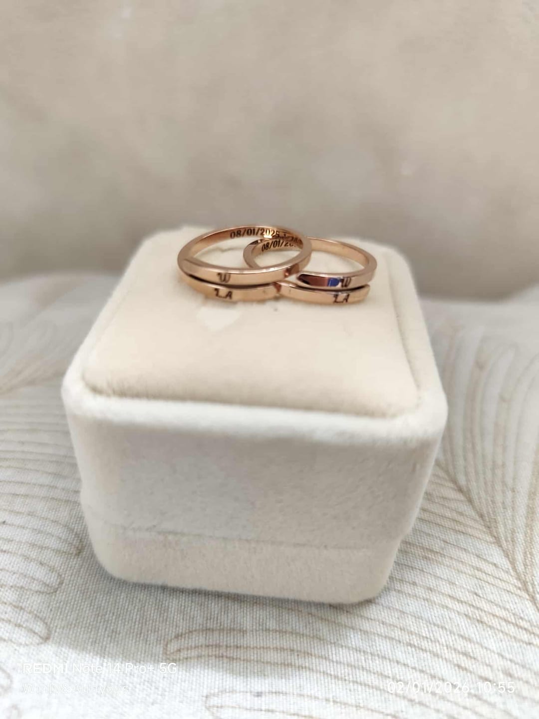 Customer photo review of Printave™ Personalized 2 Layers Ring