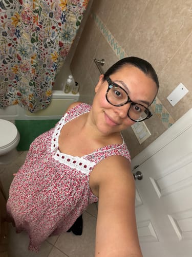 Customer photo review of The "Eileen" Holiday Camellia Cotton Lawn Ballet Nightgown