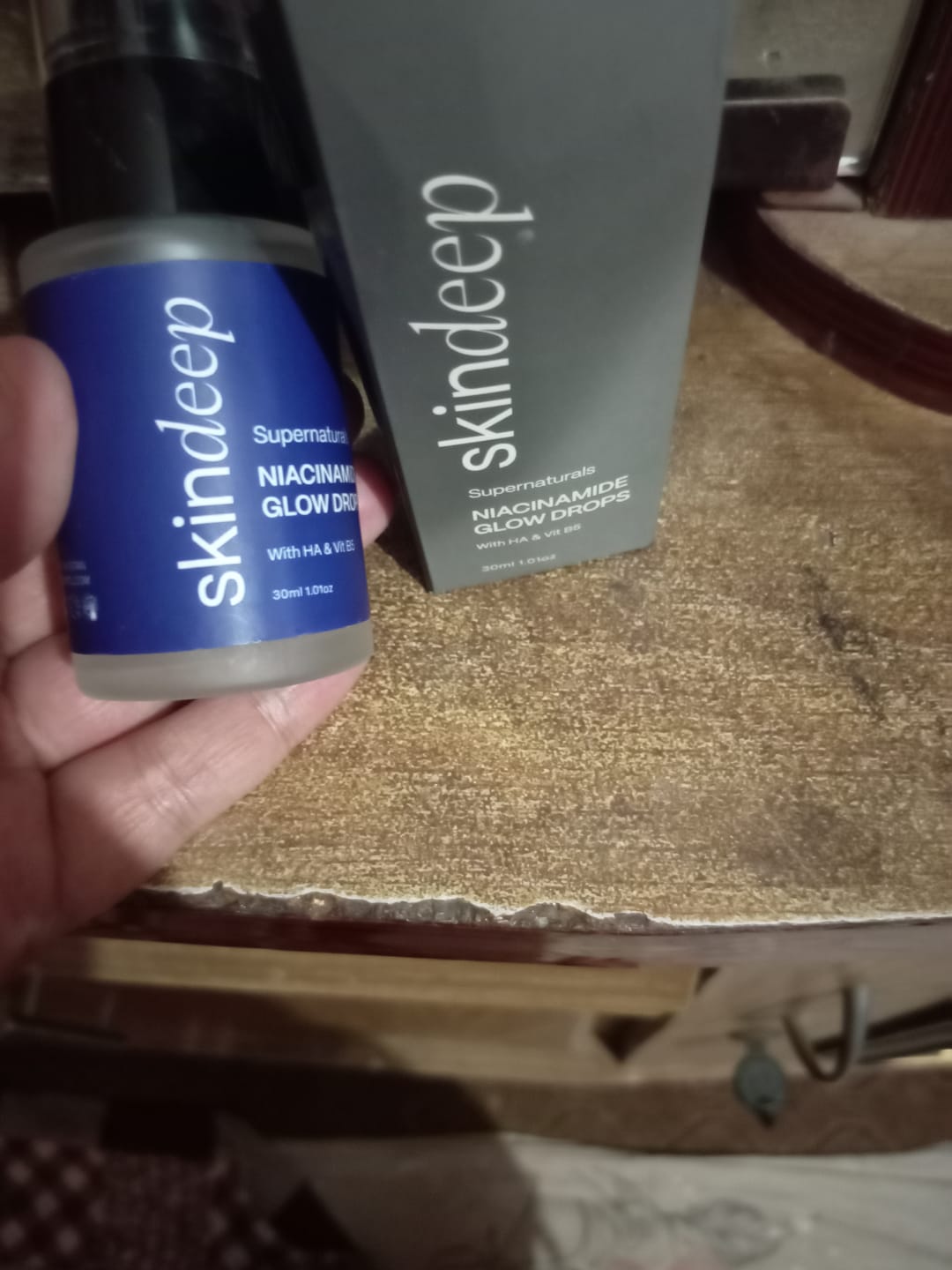 Customer photo review of NIACINAMIDE GLOW DROPS - with HA & Vit B5